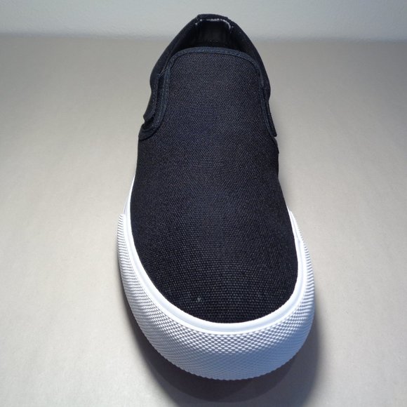 Hurley Size 10.5 M ARLO SLIP Black Canvas Sneakers Loafers New Men's Shoes - Picture 5 of 14